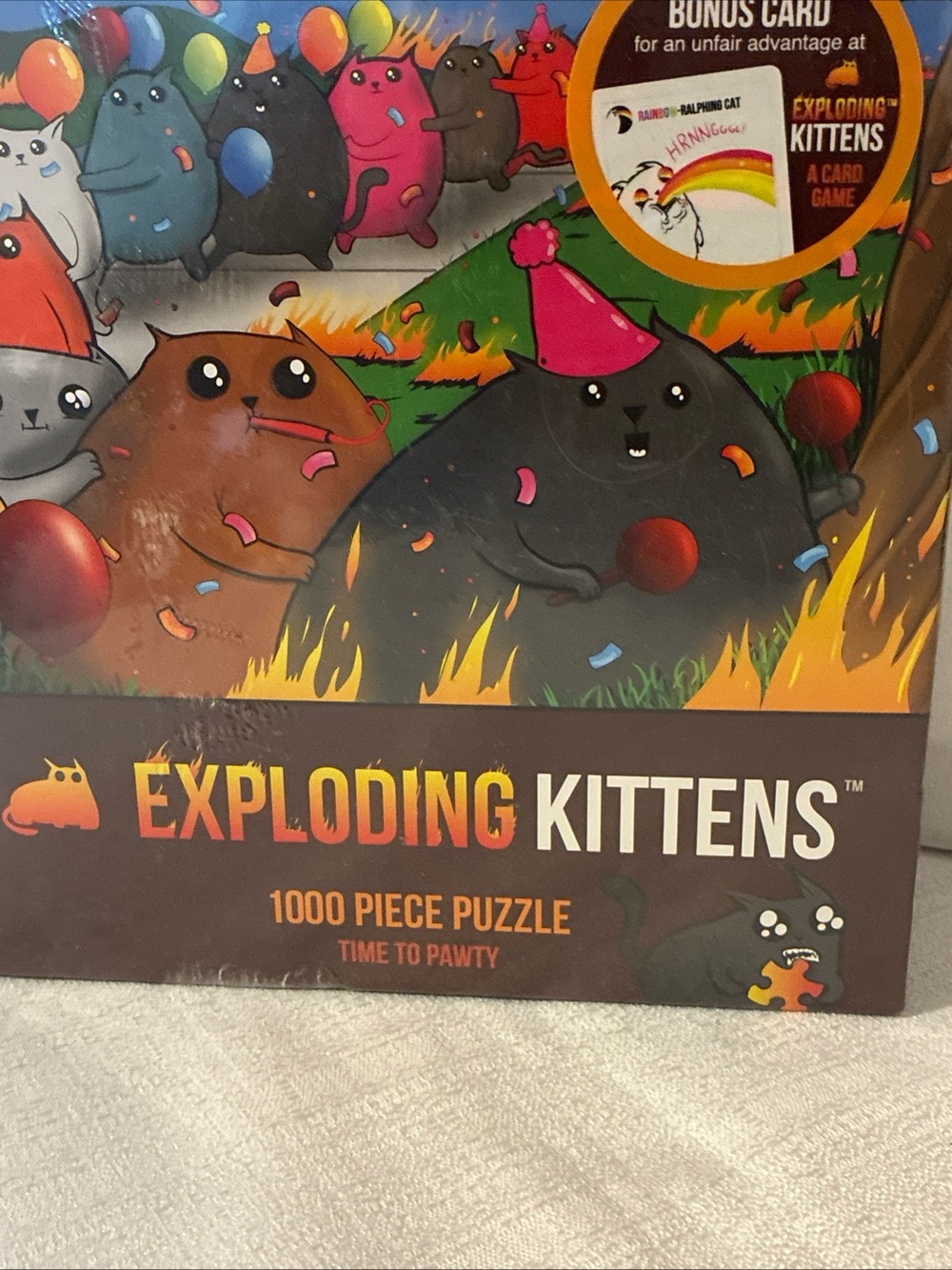 Exploding Kittens 1000-Piece Puzzle – Colorful Party Design